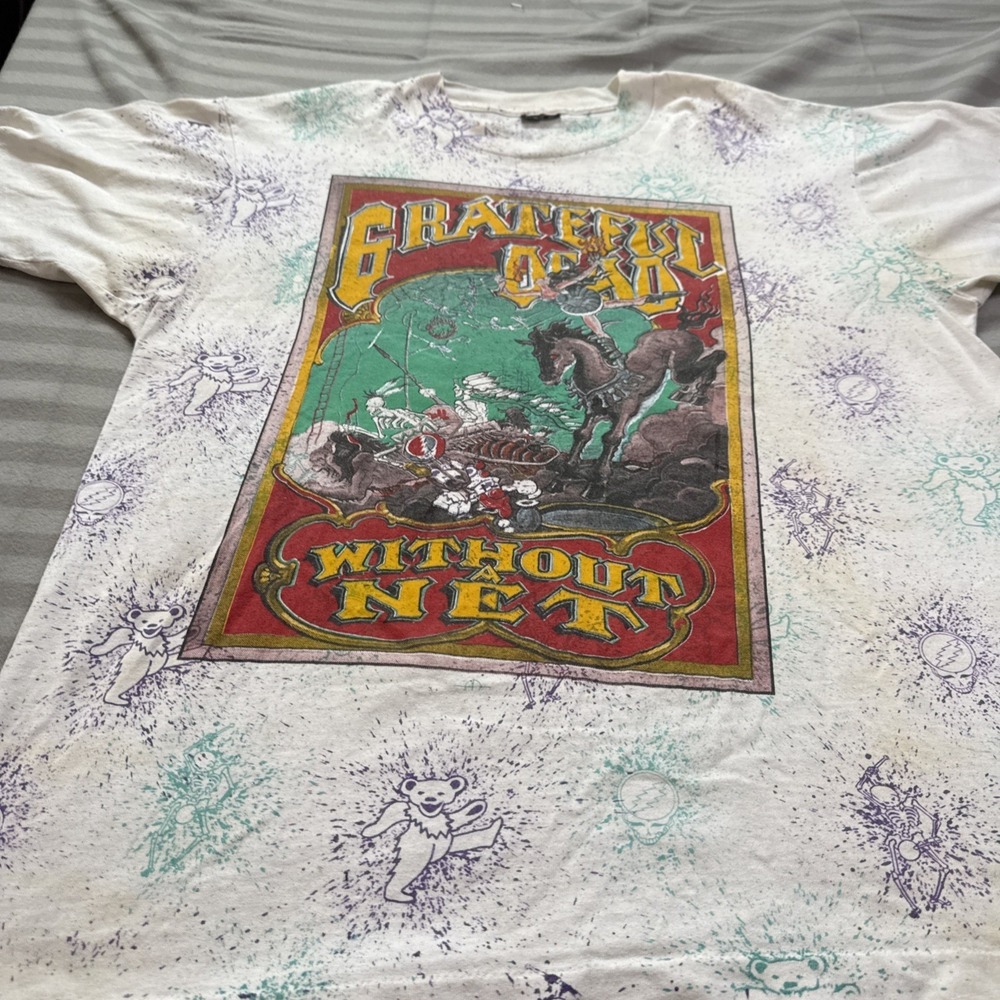 Vintage 1991 Grateful Dead Without A Net Operation Dead Tour shirt Size XL 23x26 - Picture 10 of 16